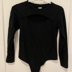 Smash + Tess Olivia Cut Out Thong Black Bodysuit